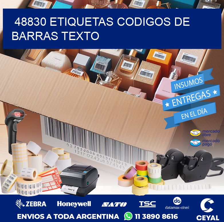48830 ETIQUETAS CODIGOS DE BARRAS TEXTO