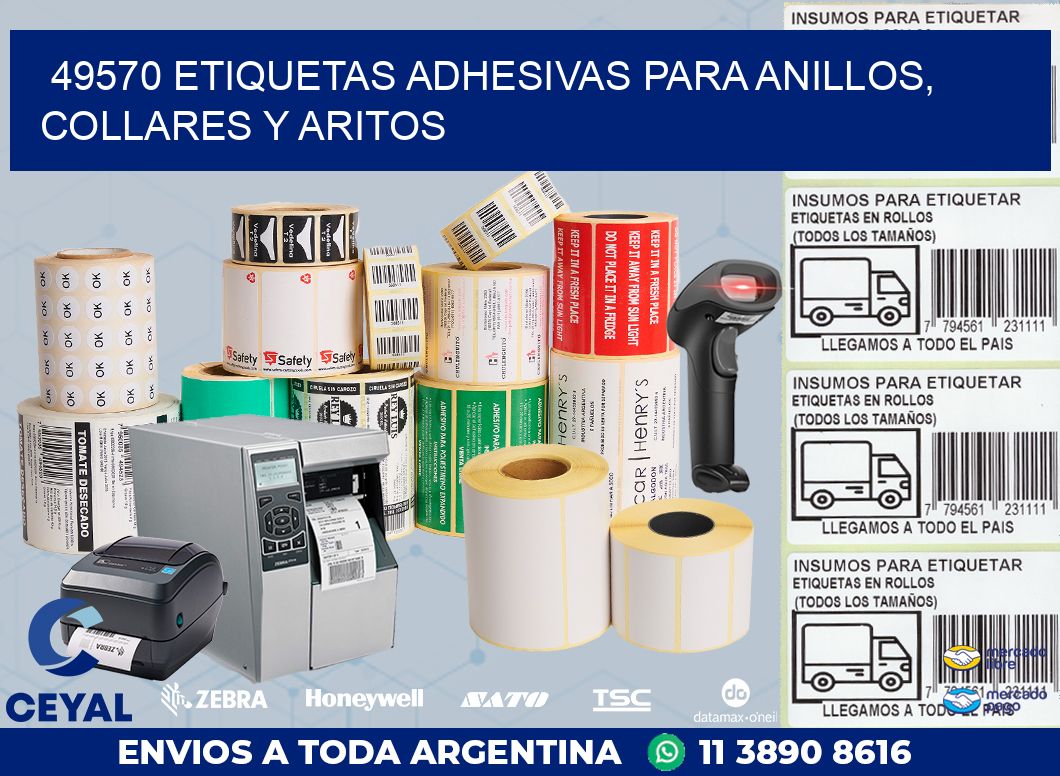 49570 ETIQUETAS ADHESIVAS PARA ANILLOS, COLLARES Y ARITOS