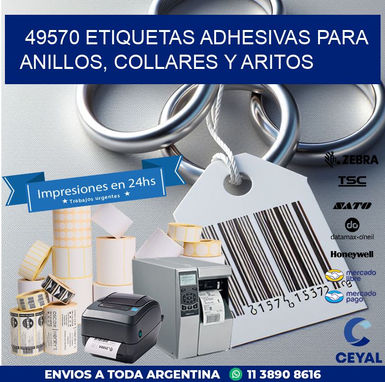 49570 ETIQUETAS ADHESIVAS PARA ANILLOS, COLLARES Y ARITOS