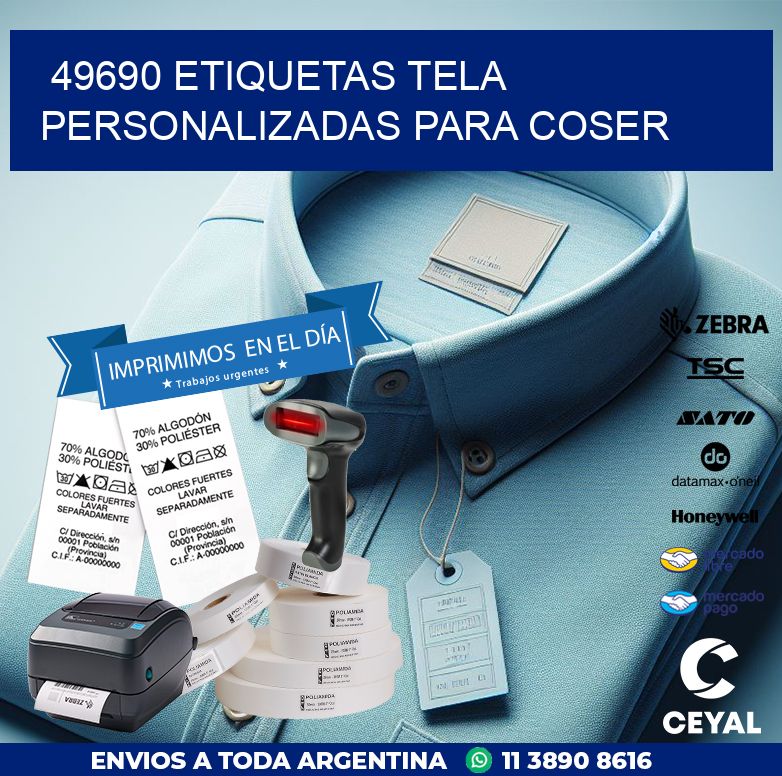 49690 ETIQUETAS TELA PERSONALIZADAS PARA COSER