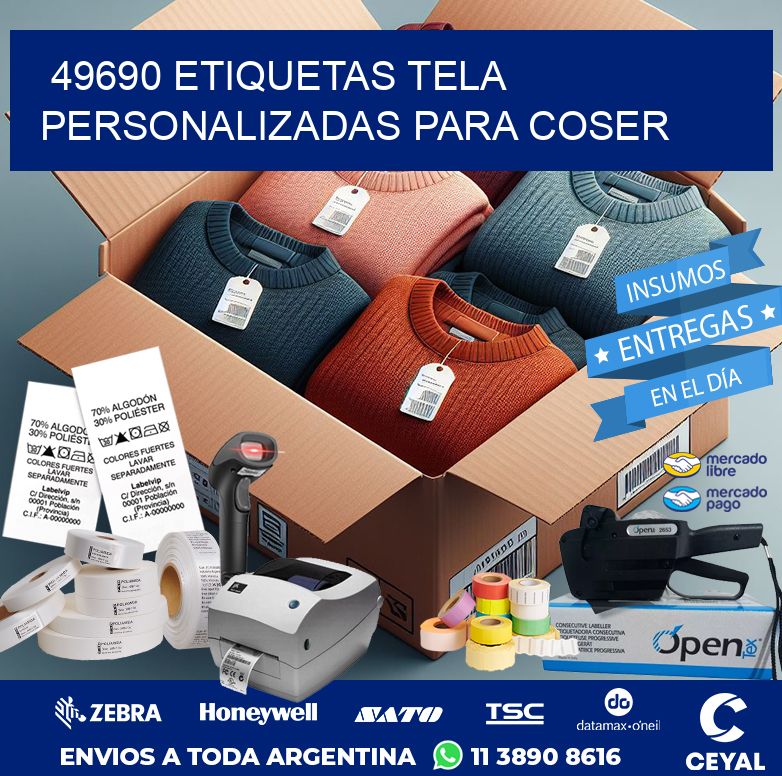 49690 ETIQUETAS TELA PERSONALIZADAS PARA COSER