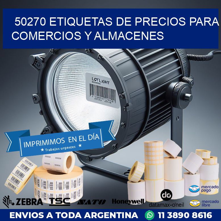 50270 ETIQUETAS DE PRECIOS PARA COMERCIOS Y ALMACENES