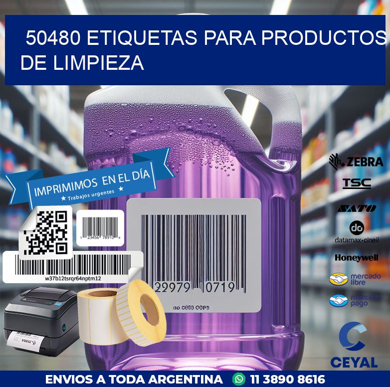 50480 ETIQUETAS PARA PRODUCTOS DE LIMPIEZA