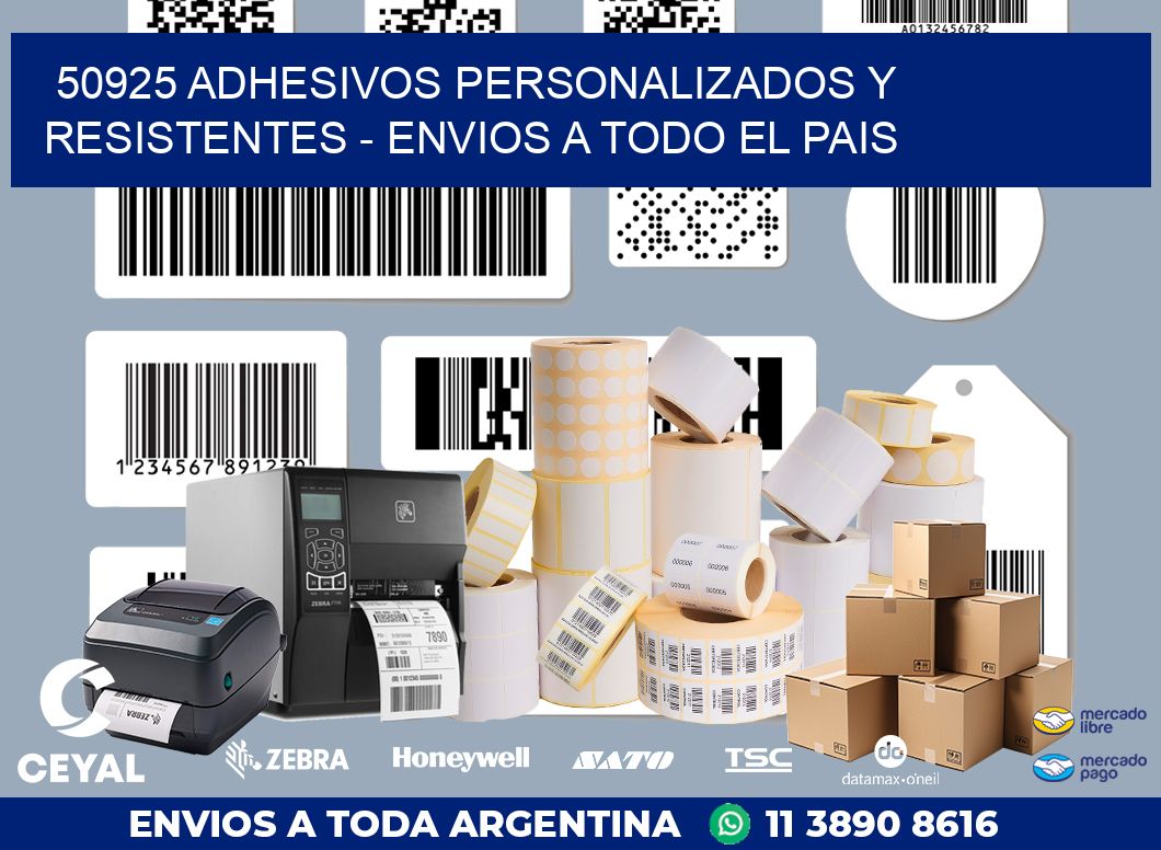 50925 ADHESIVOS PERSONALIZADOS Y RESISTENTES - ENVIOS A TODO EL PAIS