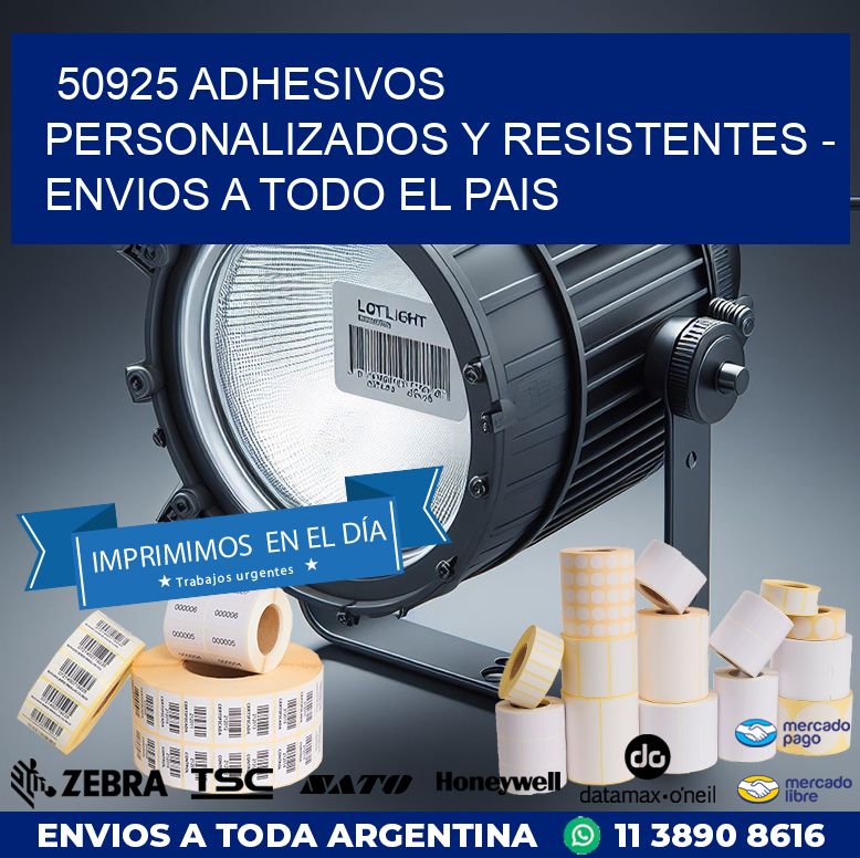 50925 ADHESIVOS PERSONALIZADOS Y RESISTENTES – ENVIOS A TODO EL PAIS