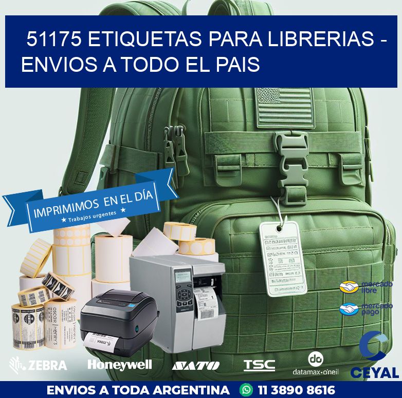 51175 ETIQUETAS PARA LIBRERIAS – ENVIOS A TODO EL PAIS