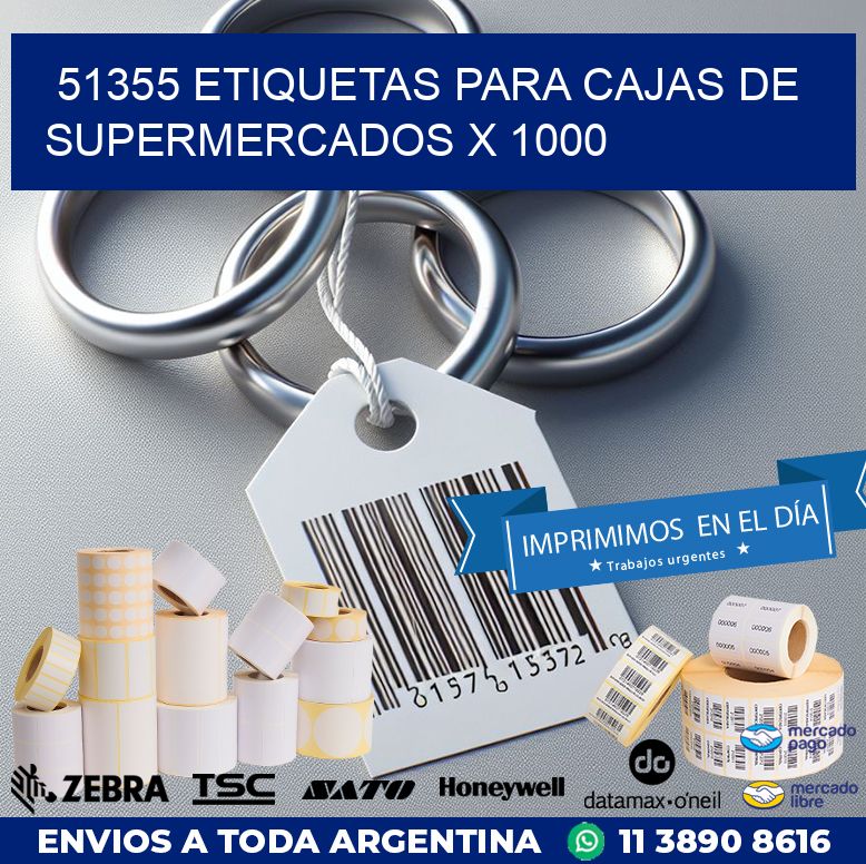 51355 ETIQUETAS PARA CAJAS DE SUPERMERCADOS X 1000
