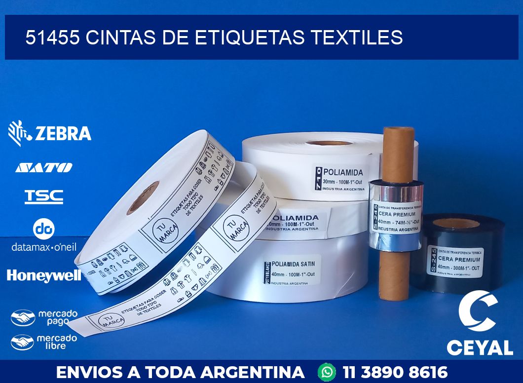 51455 CINTAS DE ETIQUETAS TEXTILES