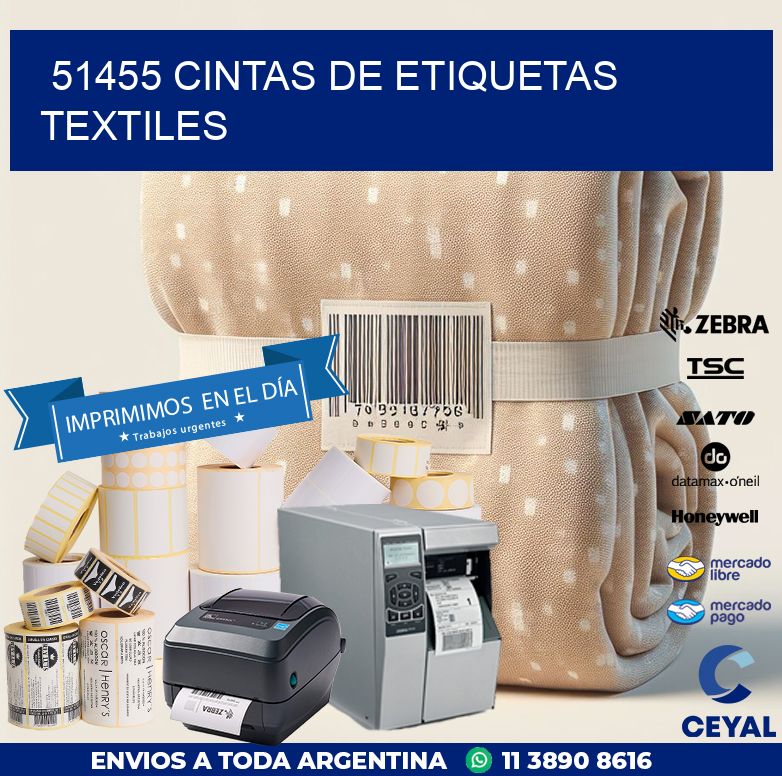 51455 CINTAS DE ETIQUETAS TEXTILES