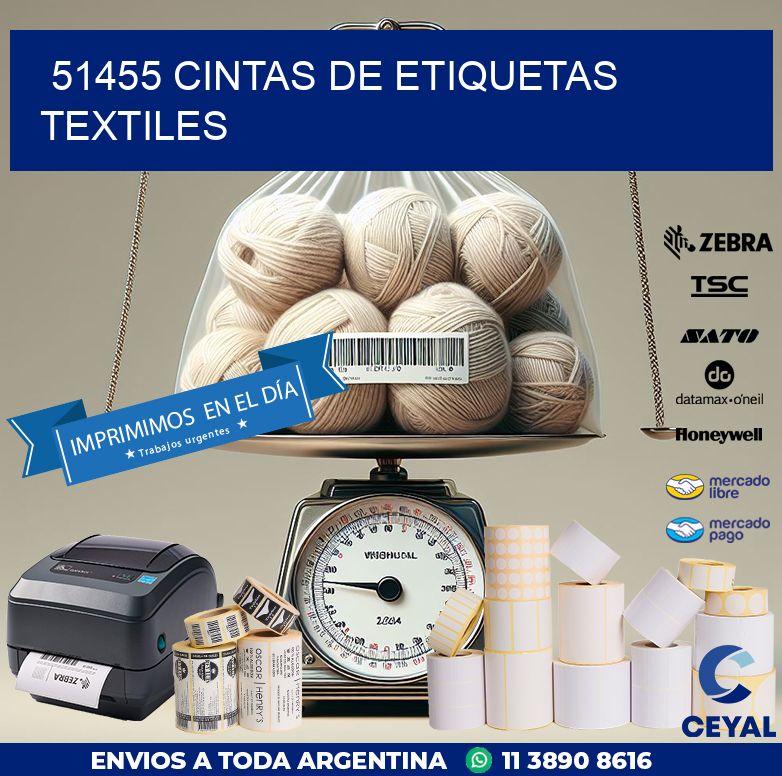 51455 CINTAS DE ETIQUETAS TEXTILES