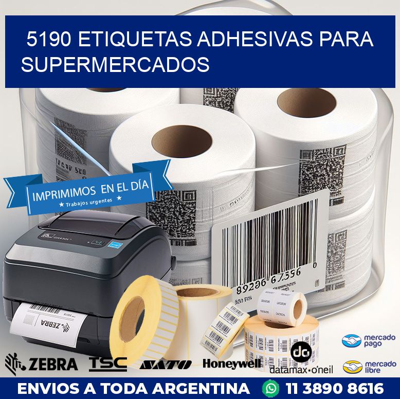 5190 ETIQUETAS ADHESIVAS PARA SUPERMERCADOS