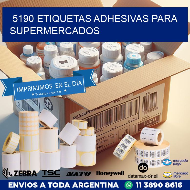 5190 ETIQUETAS ADHESIVAS PARA SUPERMERCADOS