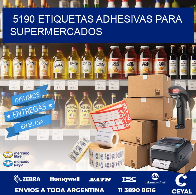 5190 ETIQUETAS ADHESIVAS PARA SUPERMERCADOS