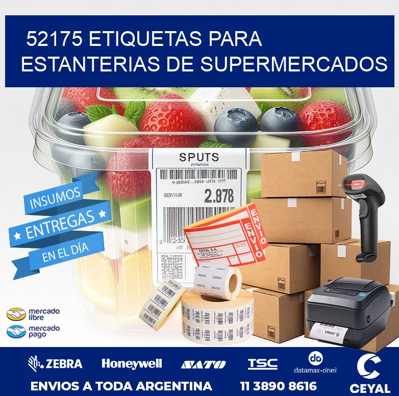 52175 ETIQUETAS PARA ESTANTERIAS DE SUPERMERCADOS