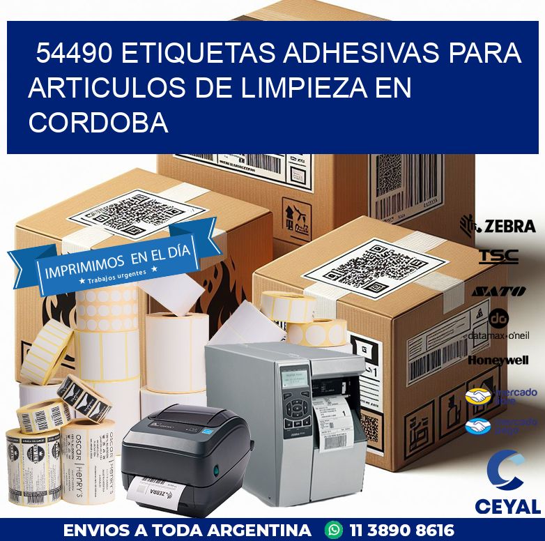 54490 ETIQUETAS ADHESIVAS PARA ARTICULOS DE LIMPIEZA EN CORDOBA