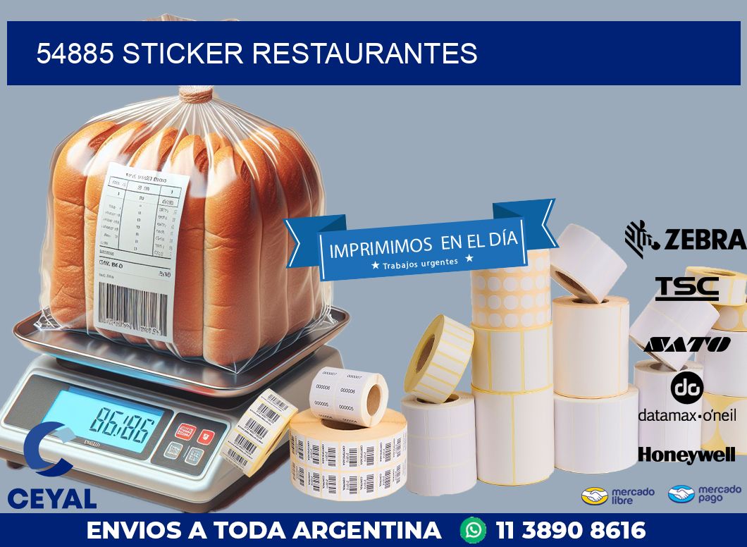 54885 STICKER RESTAURANTES