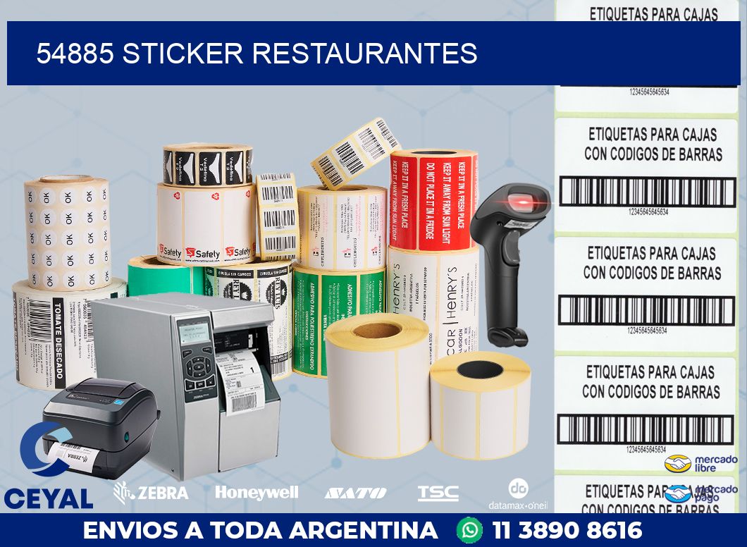54885 STICKER RESTAURANTES