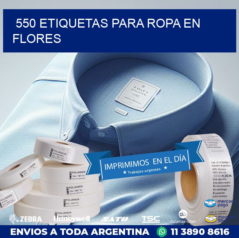 550 ETIQUETAS PARA ROPA EN FLORES