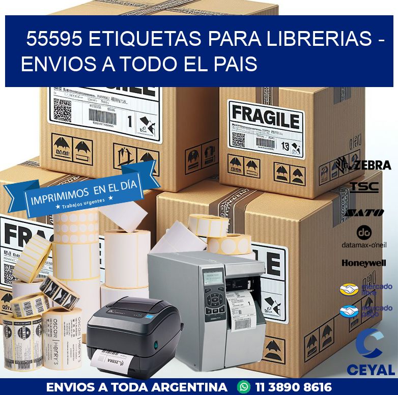 55595 ETIQUETAS PARA LIBRERIAS – ENVIOS A TODO EL PAIS