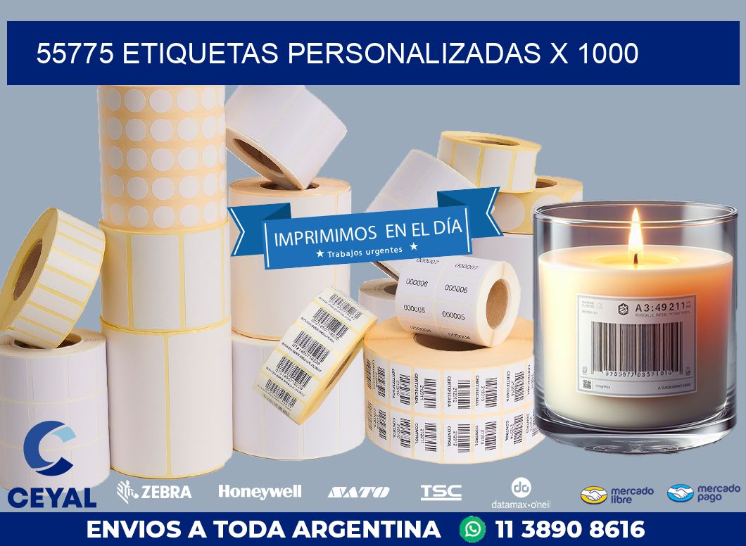 55775 ETIQUETAS PERSONALIZADAS X 1000