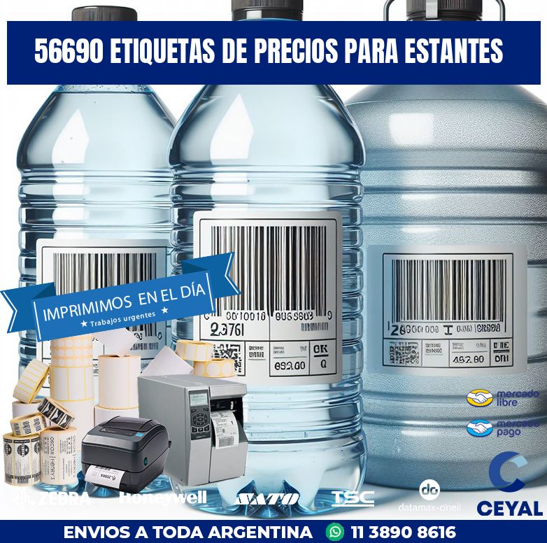 56690 ETIQUETAS DE PRECIOS PARA ESTANTES