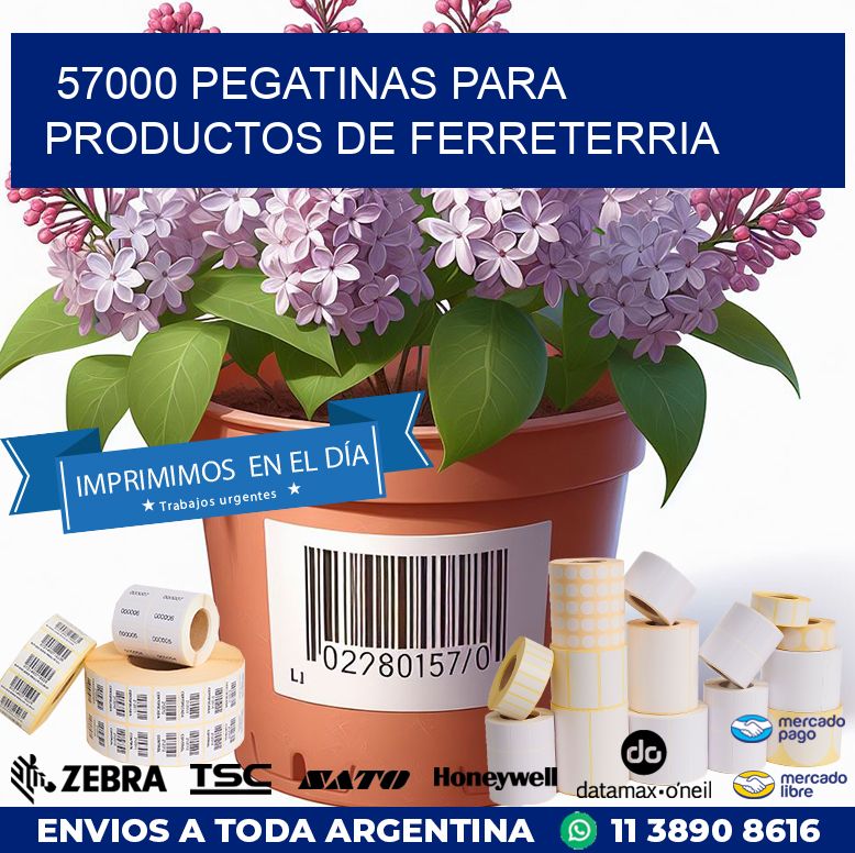 57000 PEGATINAS PARA PRODUCTOS DE FERRETERRIA