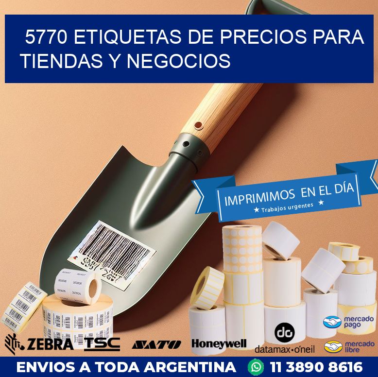 5770 ETIQUETAS DE PRECIOS PARA TIENDAS Y NEGOCIOS