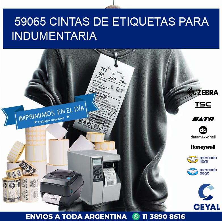 59065 CINTAS DE ETIQUETAS PARA INDUMENTARIA