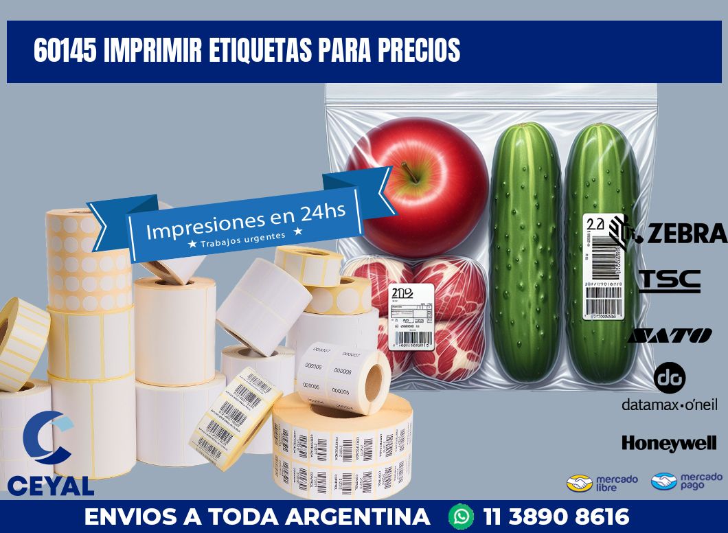 60145 IMPRIMIR ETIQUETAS PARA PRECIOS