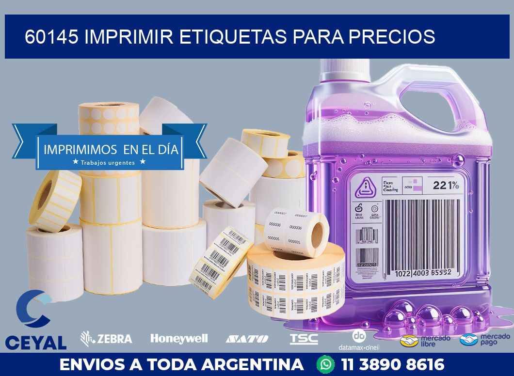 60145 IMPRIMIR ETIQUETAS PARA PRECIOS