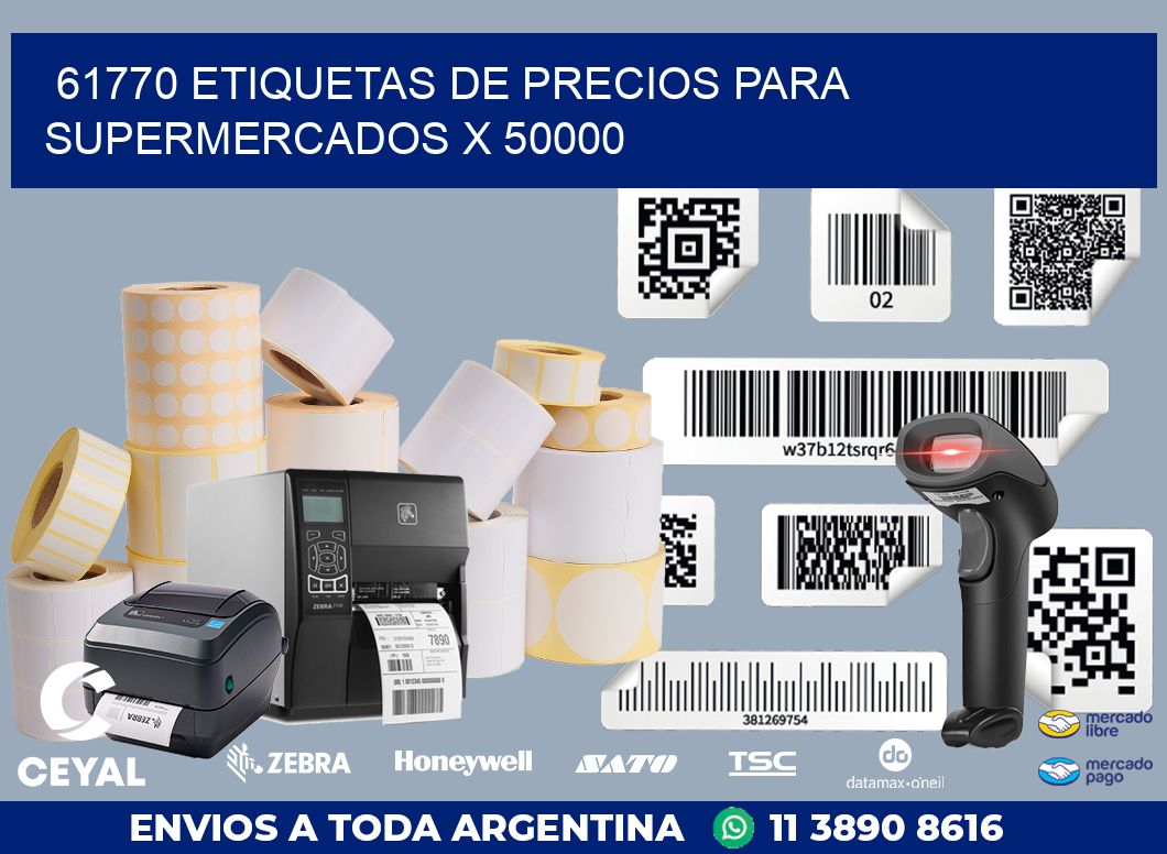 61770 ETIQUETAS DE PRECIOS PARA SUPERMERCADOS X 50000