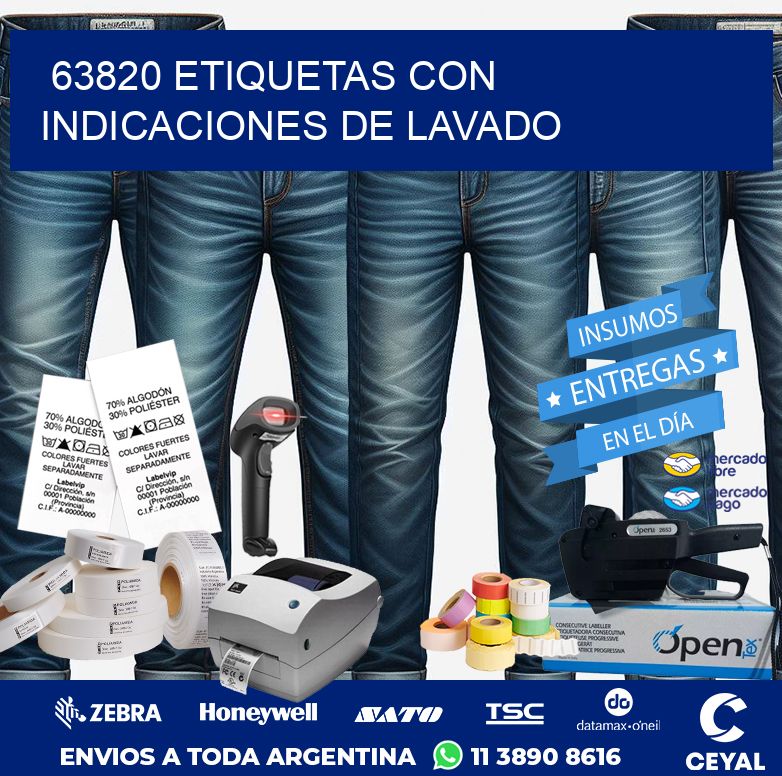 63820 ETIQUETAS CON INDICACIONES DE LAVADO