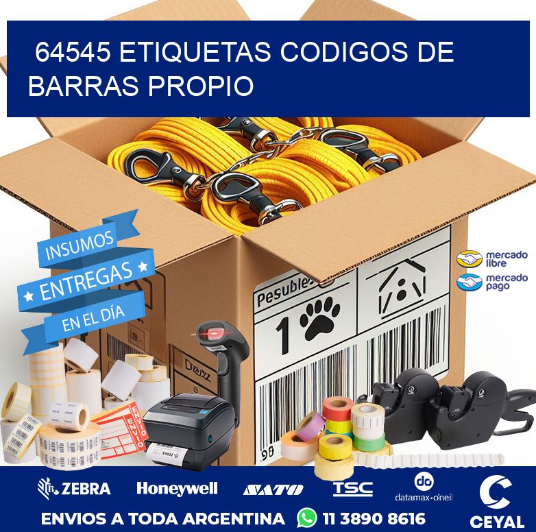 64545 ETIQUETAS CODIGOS DE BARRAS PROPIO