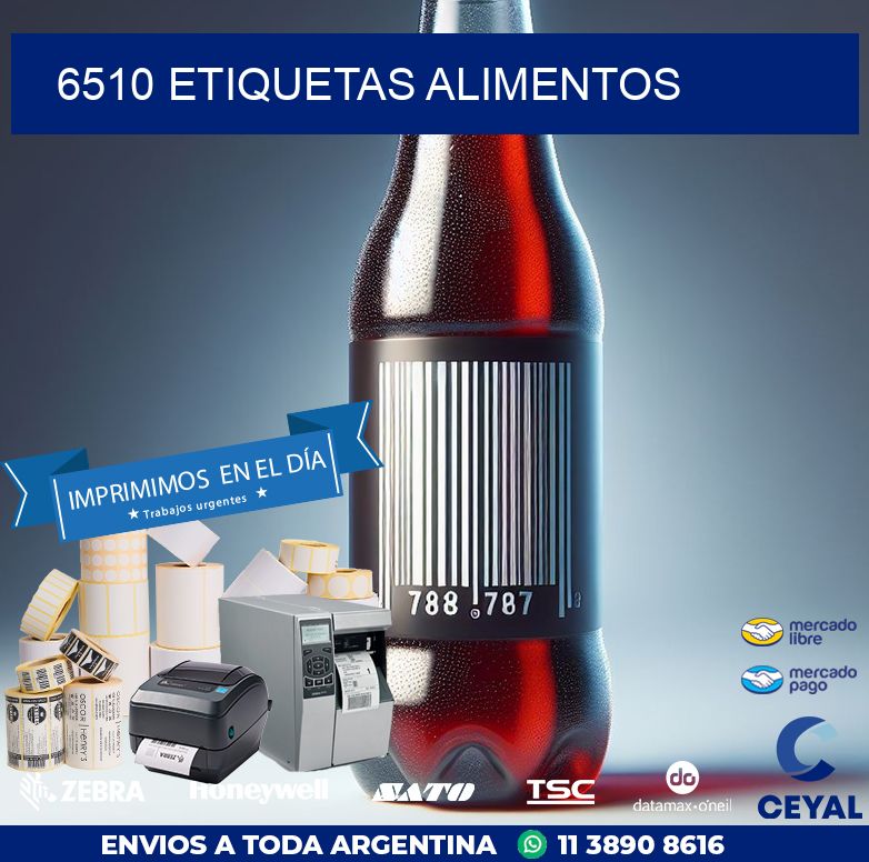6510 ETIQUETAS ALIMENTOS