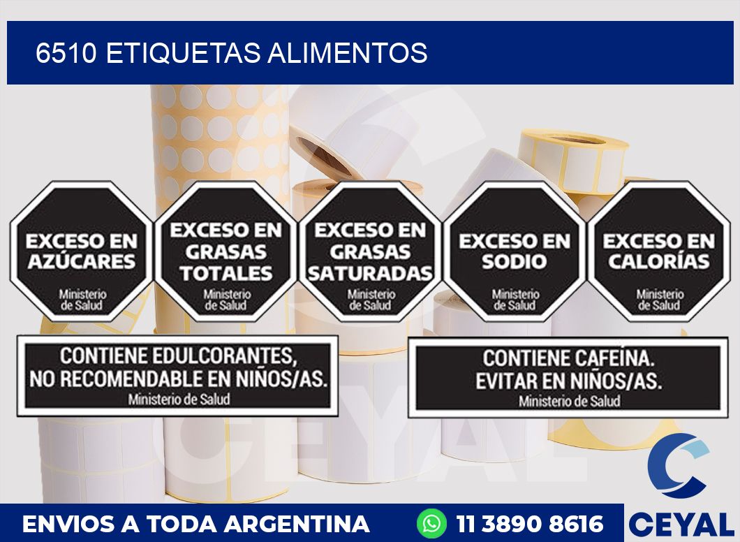 6510 ETIQUETAS ALIMENTOS