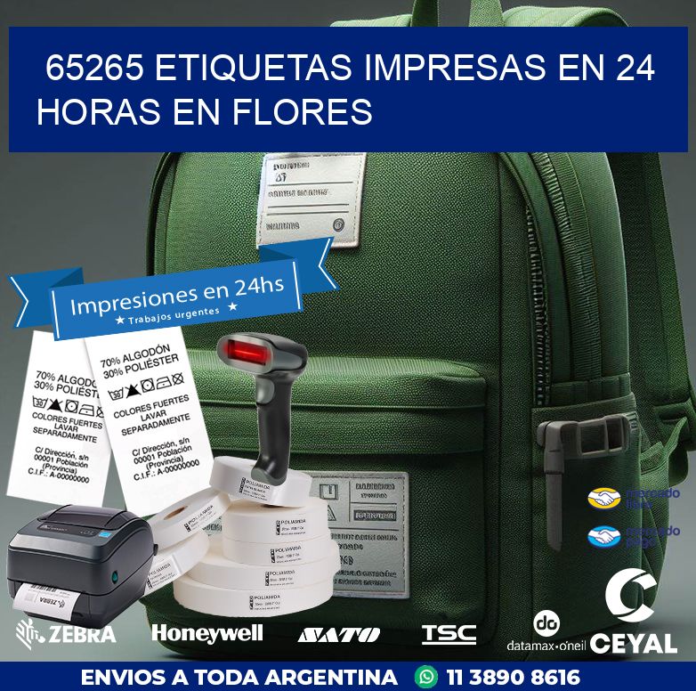 65265 ETIQUETAS IMPRESAS EN 24 HORAS EN FLORES