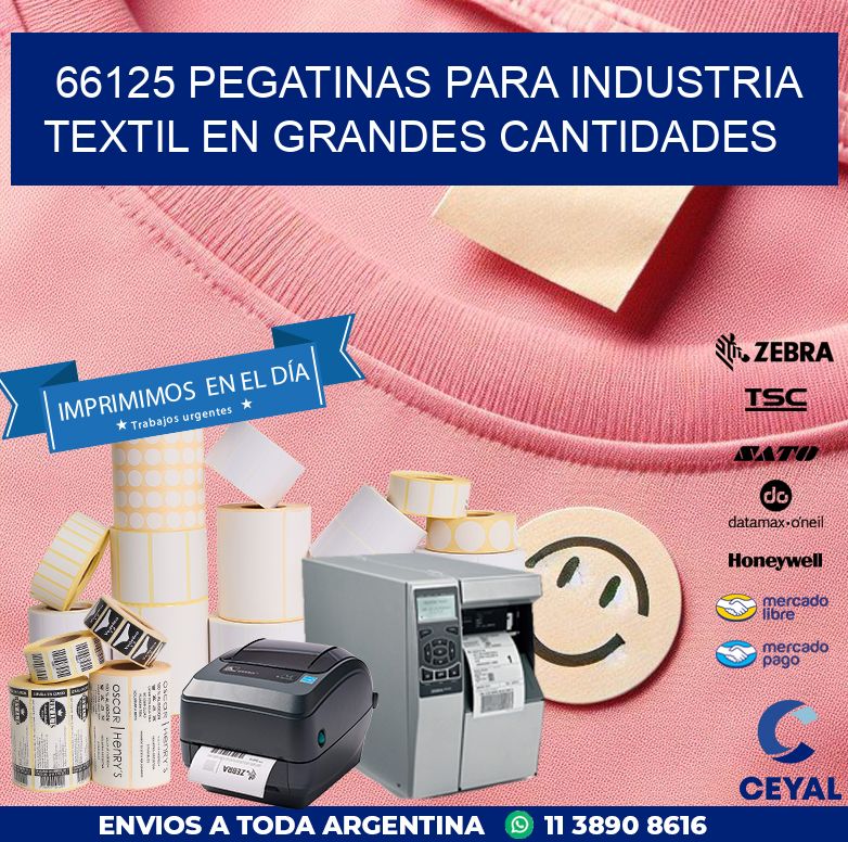 66125 PEGATINAS PARA INDUSTRIA TEXTIL EN GRANDES CANTIDADES