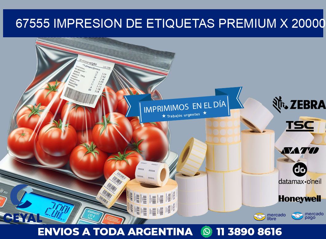 67555 IMPRESION DE ETIQUETAS PREMIUM X 20000