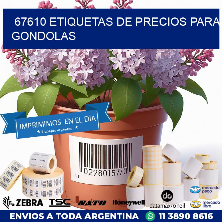 67610 ETIQUETAS DE PRECIOS PARA GONDOLAS