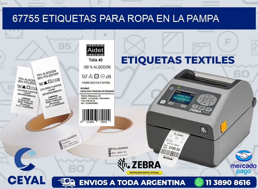 67755 ETIQUETAS PARA ROPA EN LA PAMPA