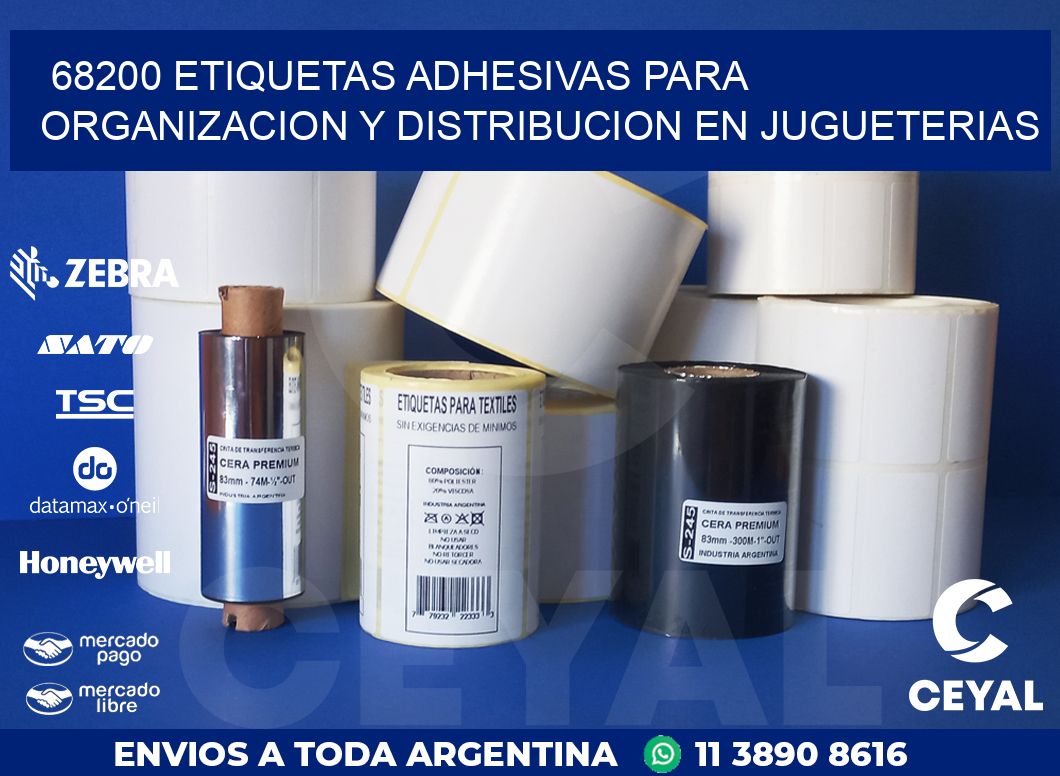 68200 ETIQUETAS ADHESIVAS PARA ORGANIZACION Y DISTRIBUCION EN JUGUETERIAS
