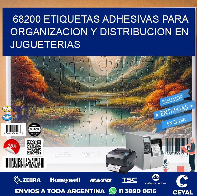 68200 ETIQUETAS ADHESIVAS PARA ORGANIZACION Y DISTRIBUCION EN JUGUETERIAS