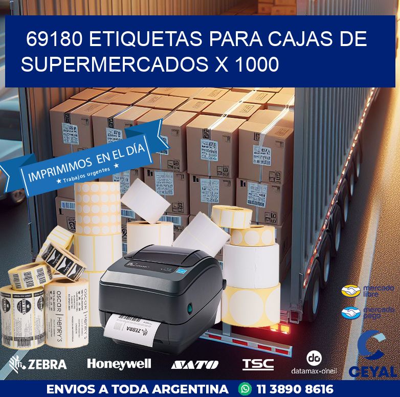 69180 ETIQUETAS PARA CAJAS DE SUPERMERCADOS X 1000