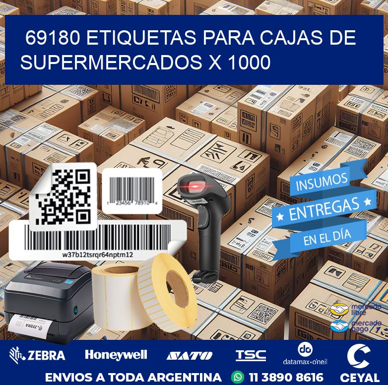 69180 ETIQUETAS PARA CAJAS DE SUPERMERCADOS X 1000