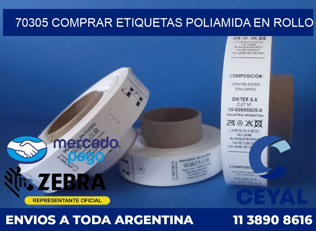 70305 COMPRAR ETIQUETAS POLIAMIDA EN ROLLO