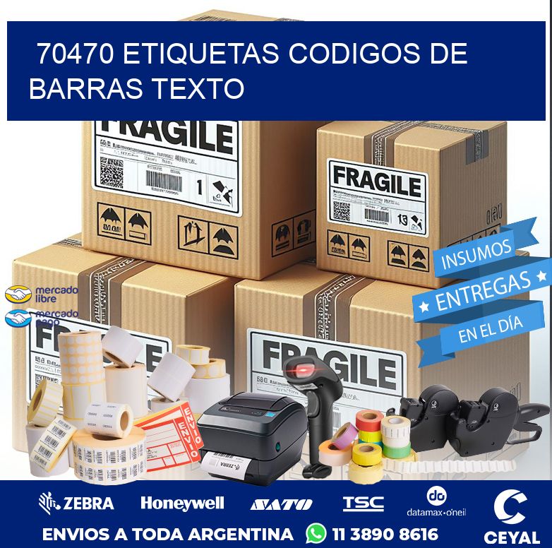 70470 ETIQUETAS CODIGOS DE BARRAS TEXTO