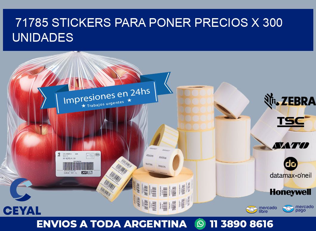 71785 STICKERS PARA PONER PRECIOS X 300 UNIDADES
