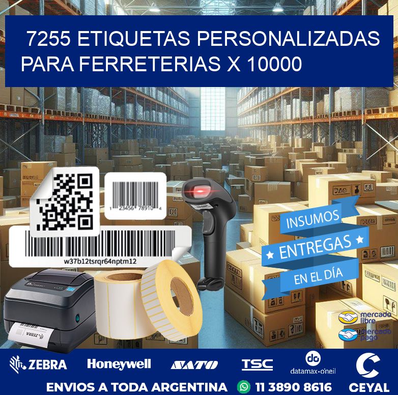 7255 ETIQUETAS PERSONALIZADAS PARA FERRETERIAS X 10000