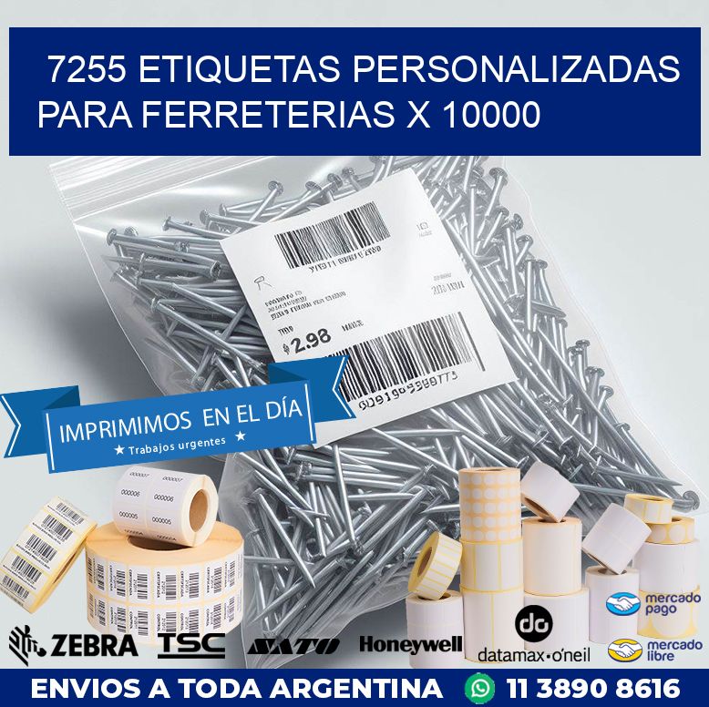 7255 ETIQUETAS PERSONALIZADAS PARA FERRETERIAS X 10000