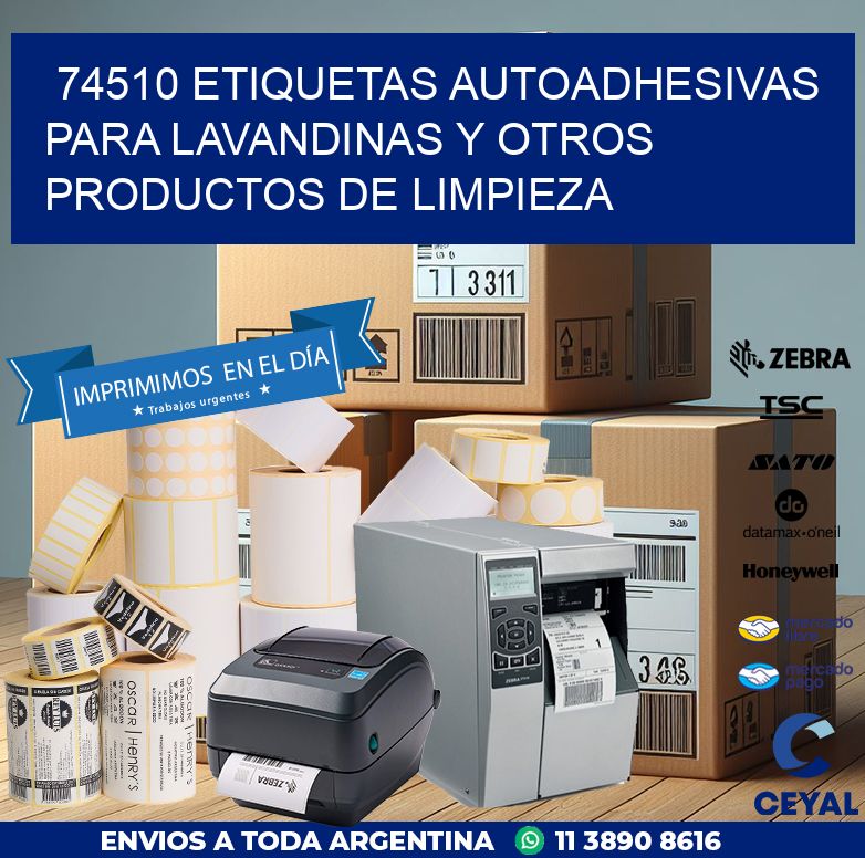 74510 ETIQUETAS AUTOADHESIVAS PARA LAVANDINAS Y OTROS PRODUCTOS DE LIMPIEZA
